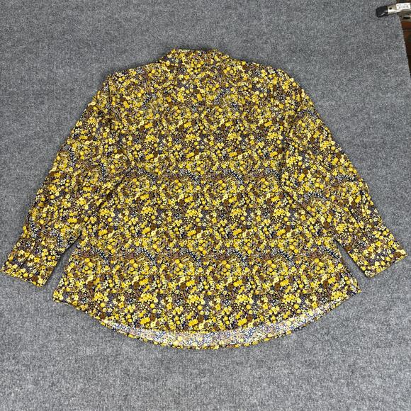 Foxcroft Mary Plus Ditsy Floral Corduroy Long Sleeve Shirt NWT Size 16W - Picture 2 of 8